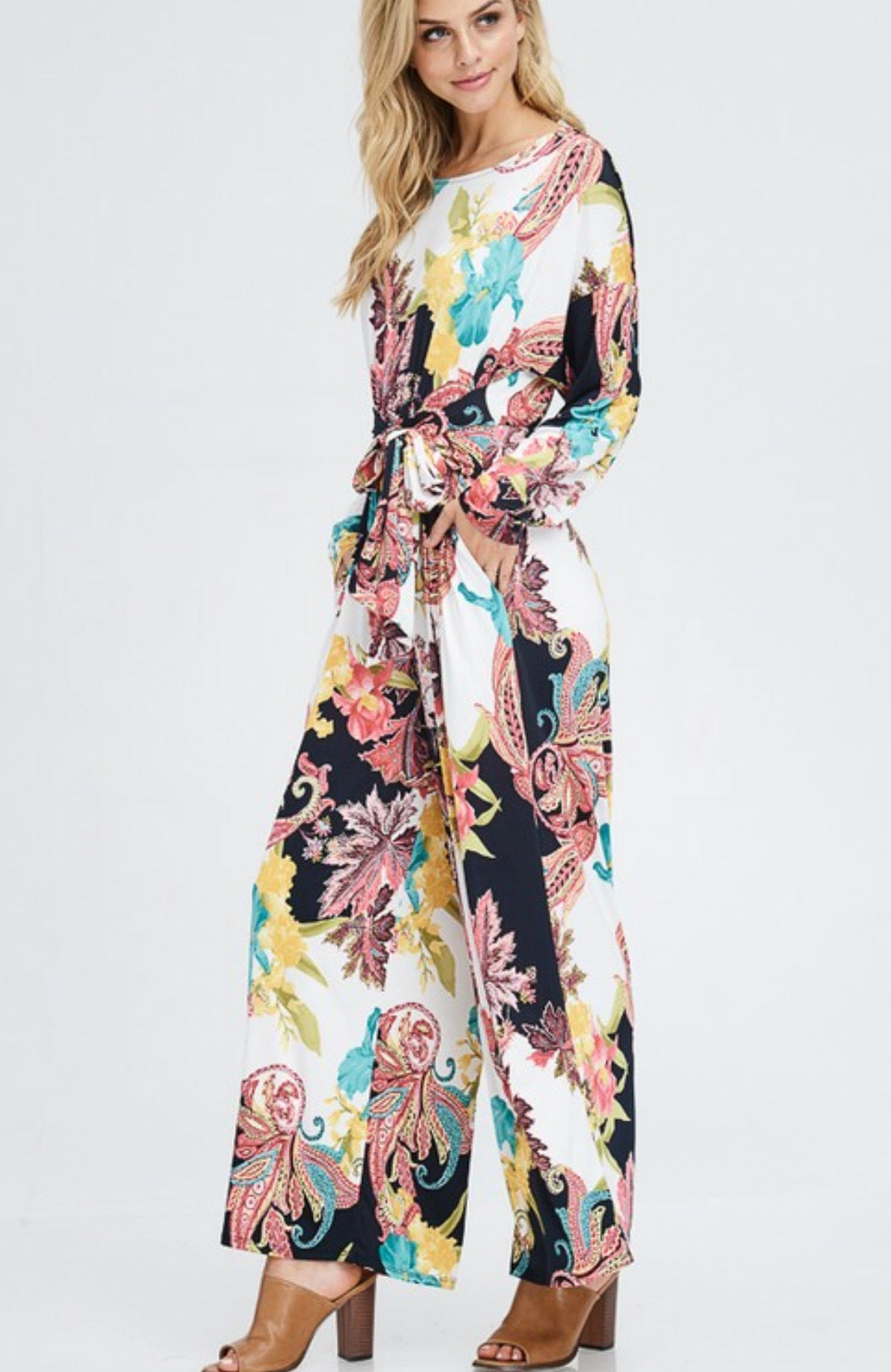 Floral Fall Loose Jumper - BRIDGET CUNNINGHAM